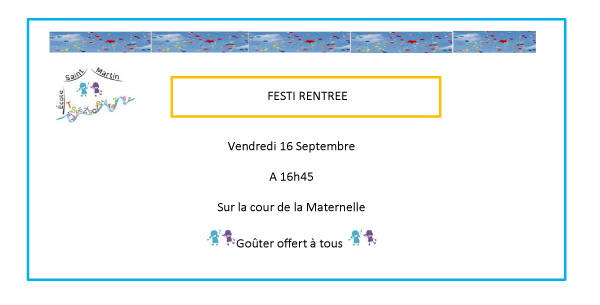 Mail aux familles Festi'rentrée 2022