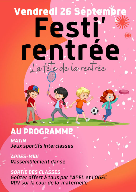 Festi-rentrée 2025 de l'école Saine Martin