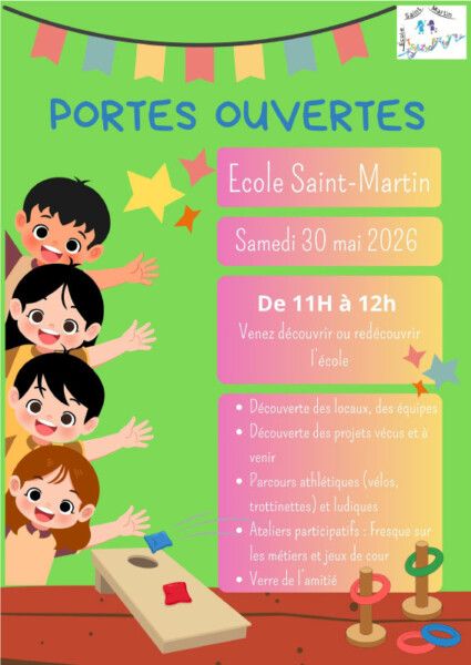 portes-ouvertes-ecole-saint-martin-mai-2026 Portes ouvertes de l'école Saint Martin de Treize-Septiers le 30 mai 2026